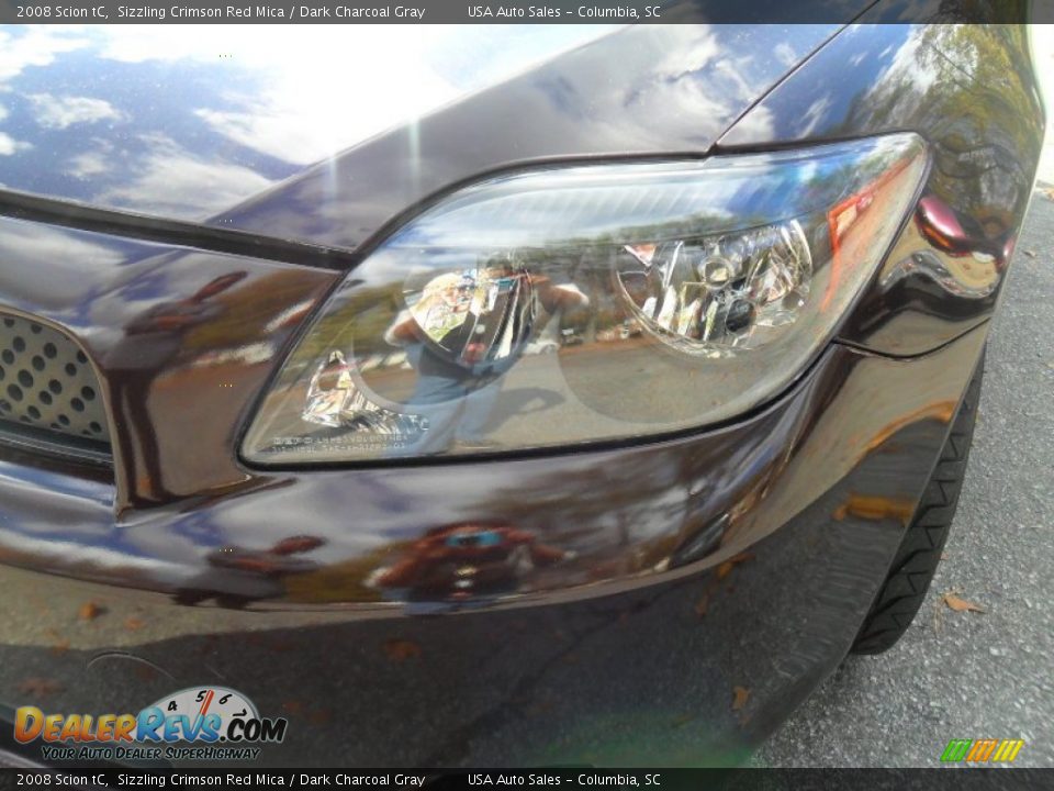 2008 Scion tC Sizzling Crimson Red Mica / Dark Charcoal Gray Photo #9