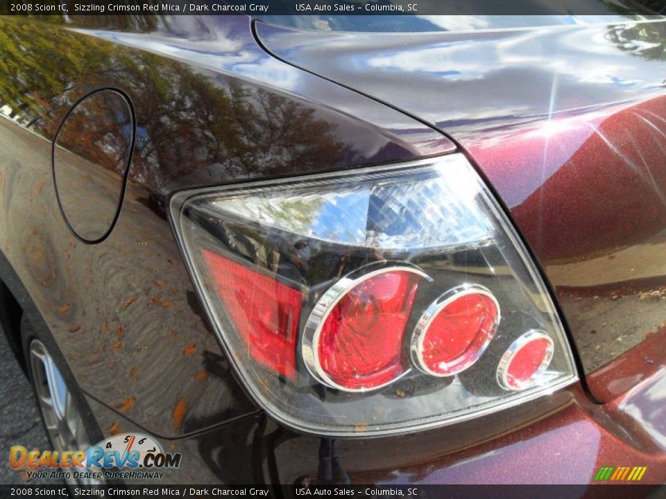 2008 Scion tC Sizzling Crimson Red Mica / Dark Charcoal Gray Photo #11