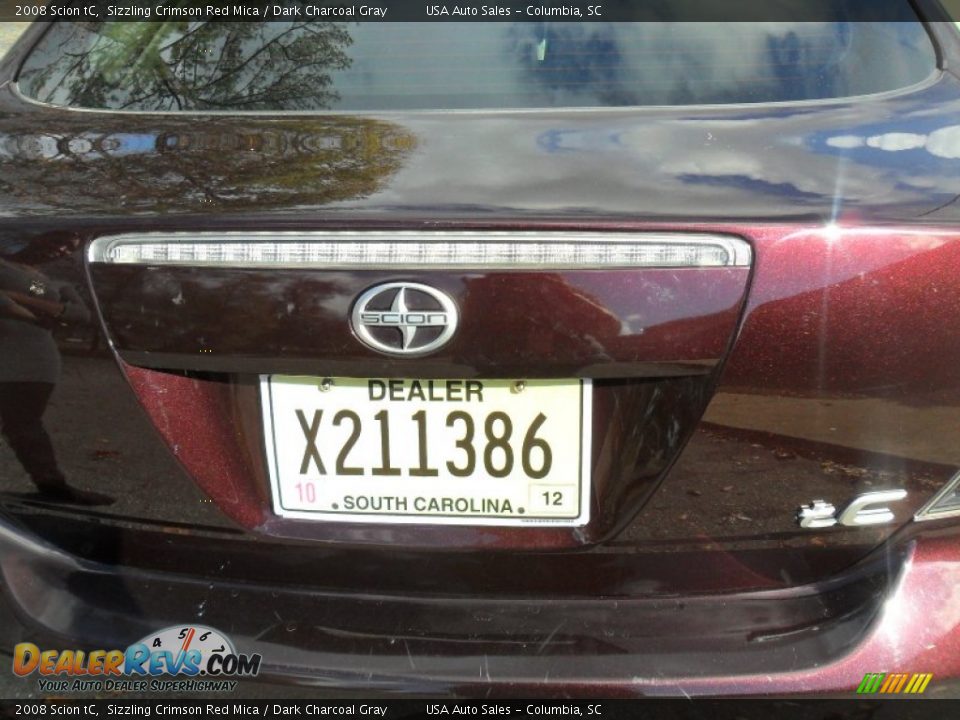 2008 Scion tC Sizzling Crimson Red Mica / Dark Charcoal Gray Photo #12