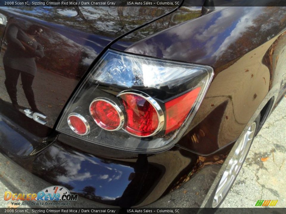 2008 Scion tC Sizzling Crimson Red Mica / Dark Charcoal Gray Photo #13