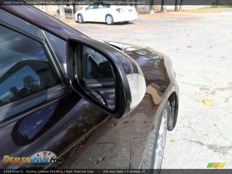 2008 Scion tC Sizzling Crimson Red Mica / Dark Charcoal Gray Photo #14