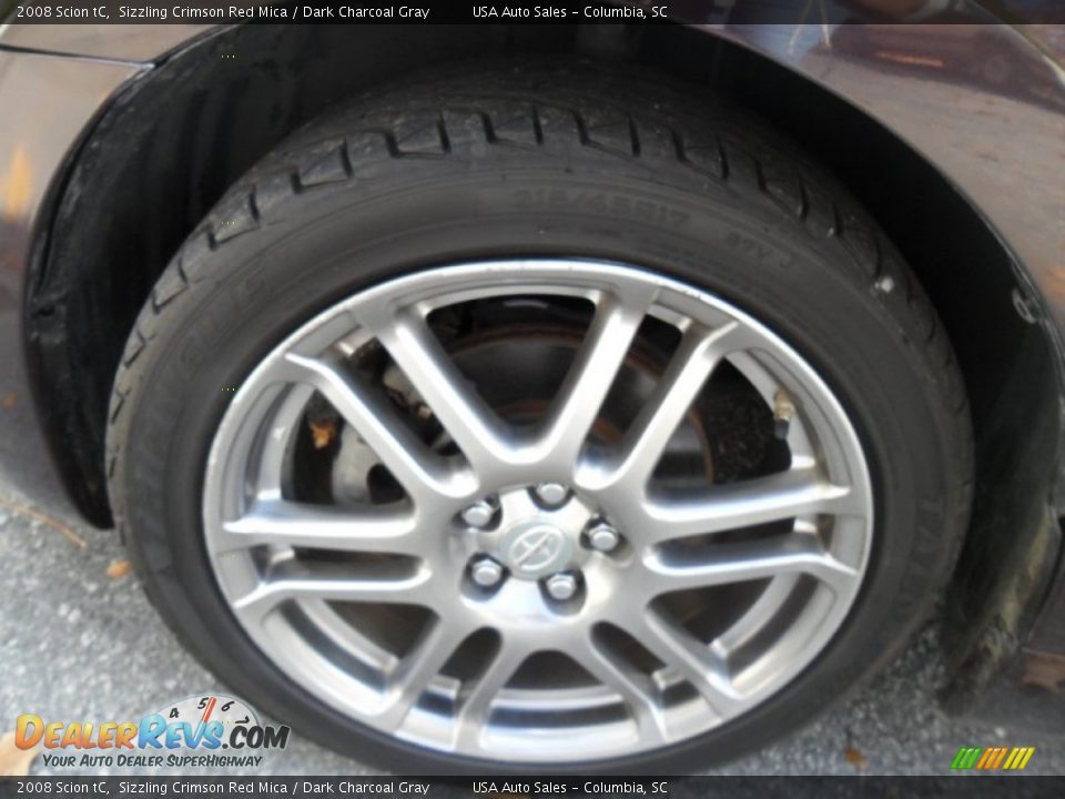 2008 Scion tC Sizzling Crimson Red Mica / Dark Charcoal Gray Photo #15