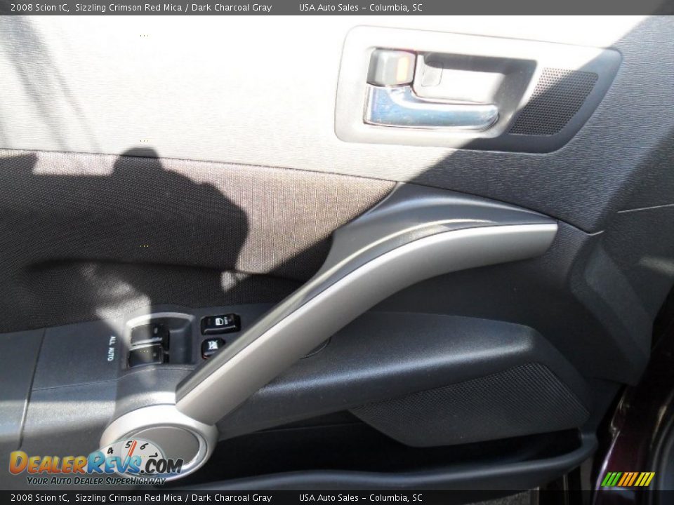 2008 Scion tC Sizzling Crimson Red Mica / Dark Charcoal Gray Photo #19