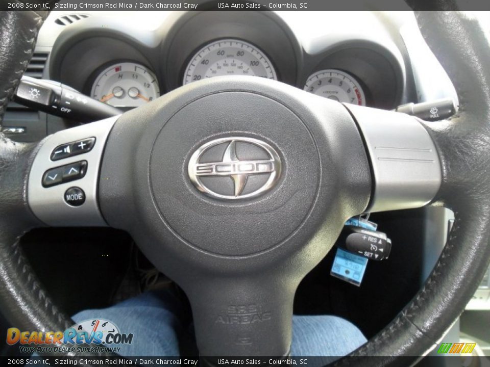 2008 Scion tC Sizzling Crimson Red Mica / Dark Charcoal Gray Photo #21