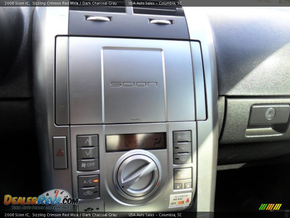 2008 Scion tC Sizzling Crimson Red Mica / Dark Charcoal Gray Photo #25
