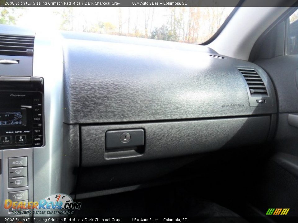 2008 Scion tC Sizzling Crimson Red Mica / Dark Charcoal Gray Photo #31