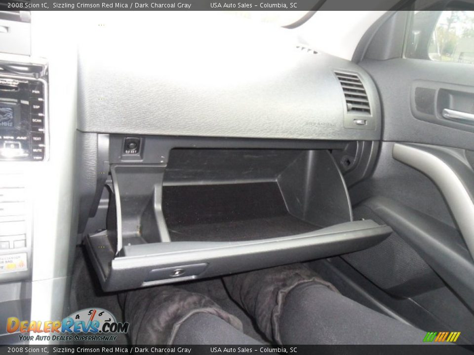 2008 Scion tC Sizzling Crimson Red Mica / Dark Charcoal Gray Photo #32