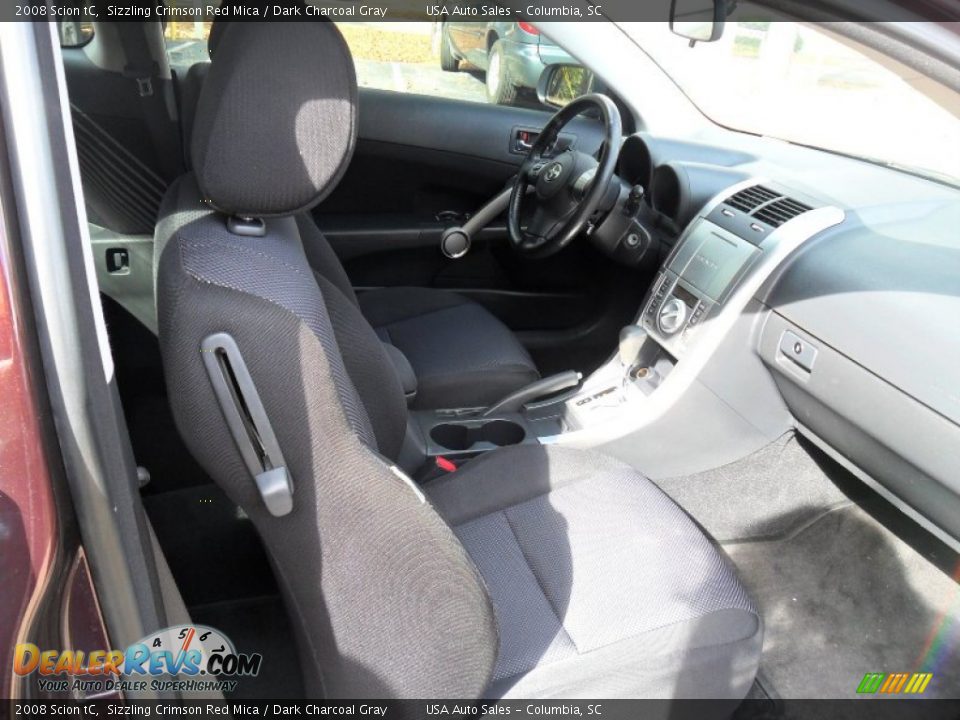 2008 Scion tC Sizzling Crimson Red Mica / Dark Charcoal Gray Photo #34