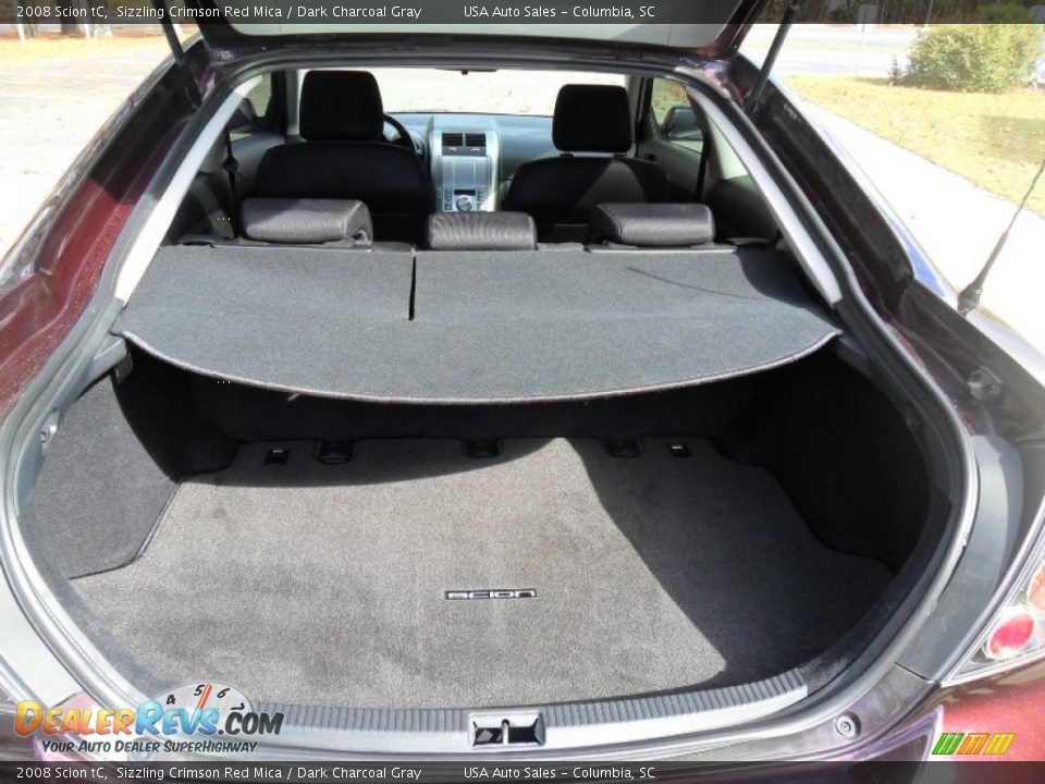 2008 Scion tC Sizzling Crimson Red Mica / Dark Charcoal Gray Photo #36