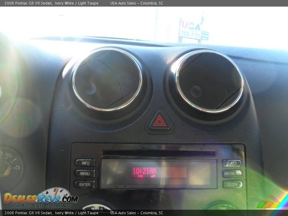 2006 Pontiac G6 V6 Sedan Ivory White / Light Taupe Photo #17