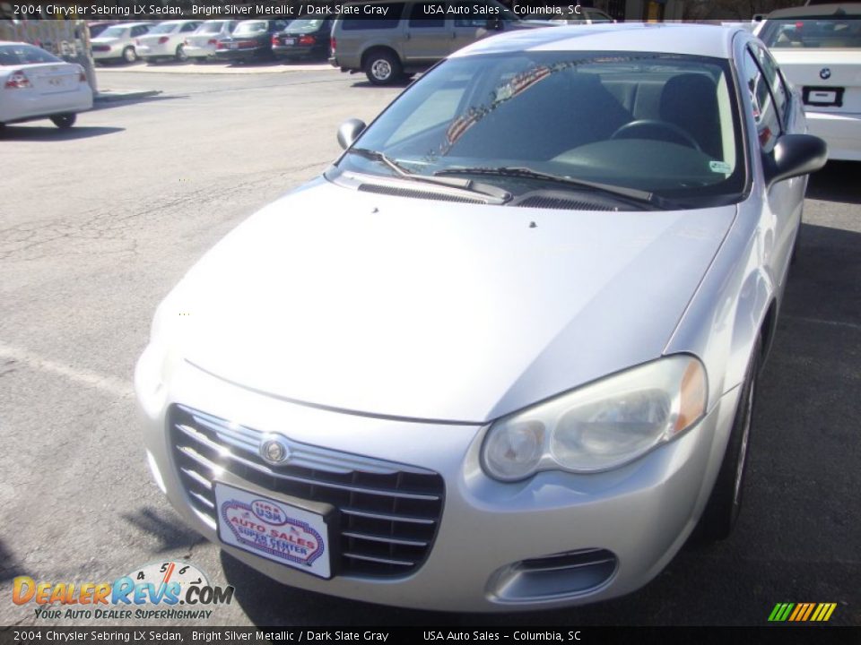 2004 Chrysler Sebring LX Sedan Bright Silver Metallic / Dark Slate Gray Photo #2