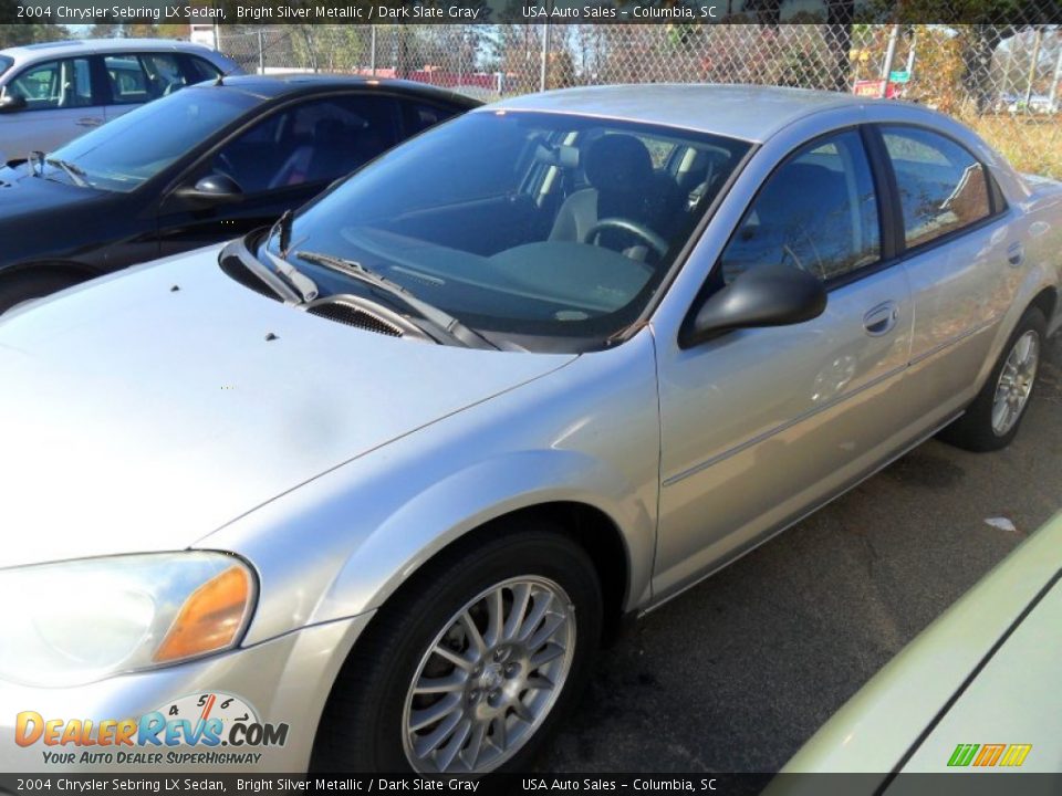 2004 Chrysler Sebring LX Sedan Bright Silver Metallic / Dark Slate Gray Photo #4