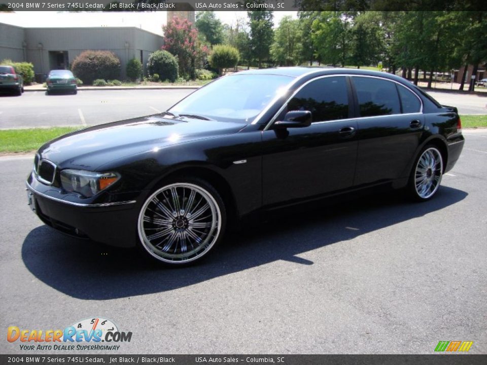 2004 BMW 7 Series 745Li Sedan Jet Black / Black/Black Photo #2