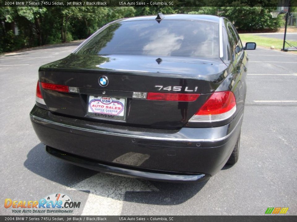 2004 BMW 7 Series 745Li Sedan Jet Black / Black/Black Photo #16