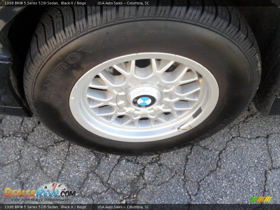 1998 BMW 5 Series 528i Sedan Black II / Beige Photo #6