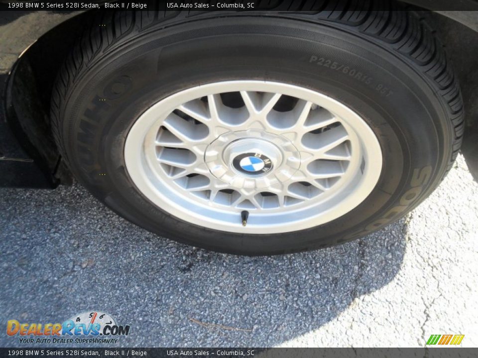 1998 BMW 5 Series 528i Sedan Black II / Beige Photo #7