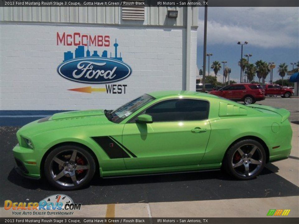 2013 Ford Mustang Roush Stage 3 Coupe Gotta Have It Green / Roush Black Photo #1