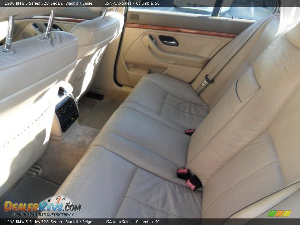 1998 BMW 5 Series 528i Sedan Black II / Beige Photo #12