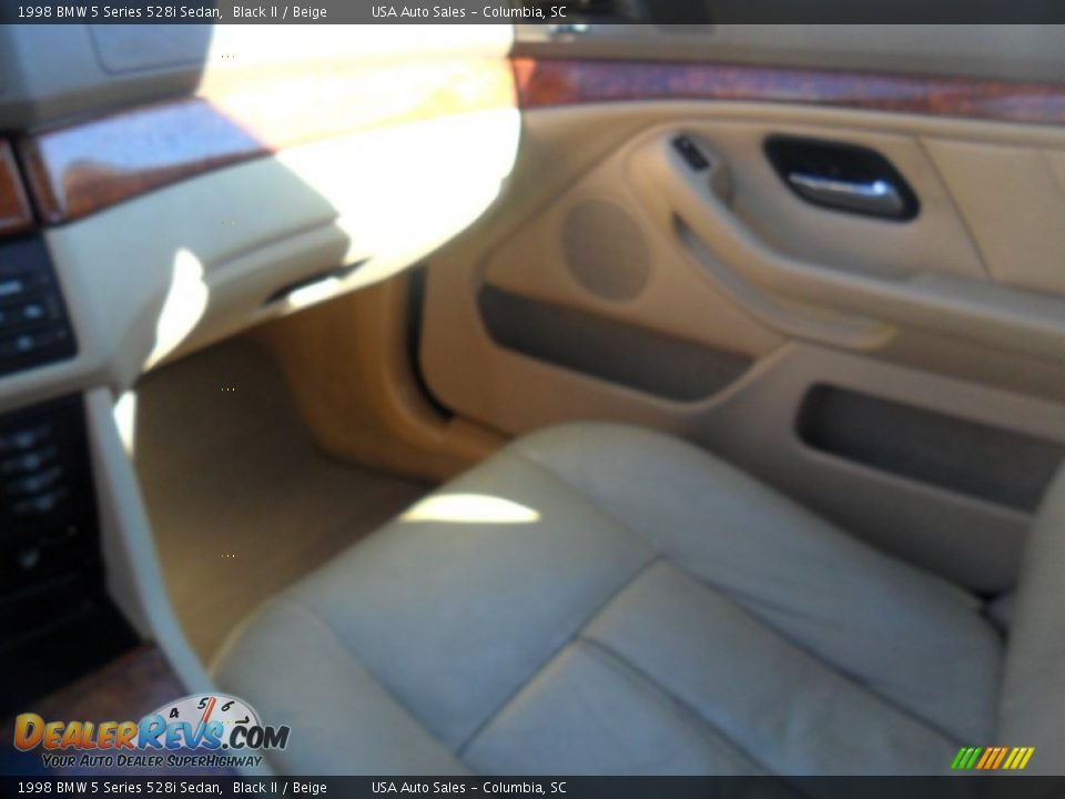 1998 BMW 5 Series 528i Sedan Black II / Beige Photo #15