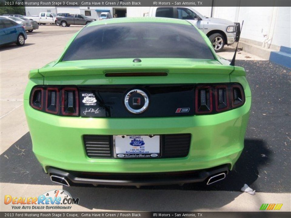 2013 Ford Mustang Roush Stage 3 Coupe Gotta Have It Green / Roush Black Photo #7