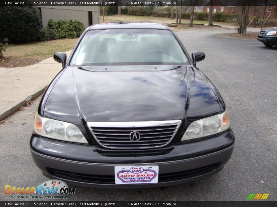 1998 Acura RL 3.5 Sedan Flamenco Black Pearl Metallic / Quartz Photo #2