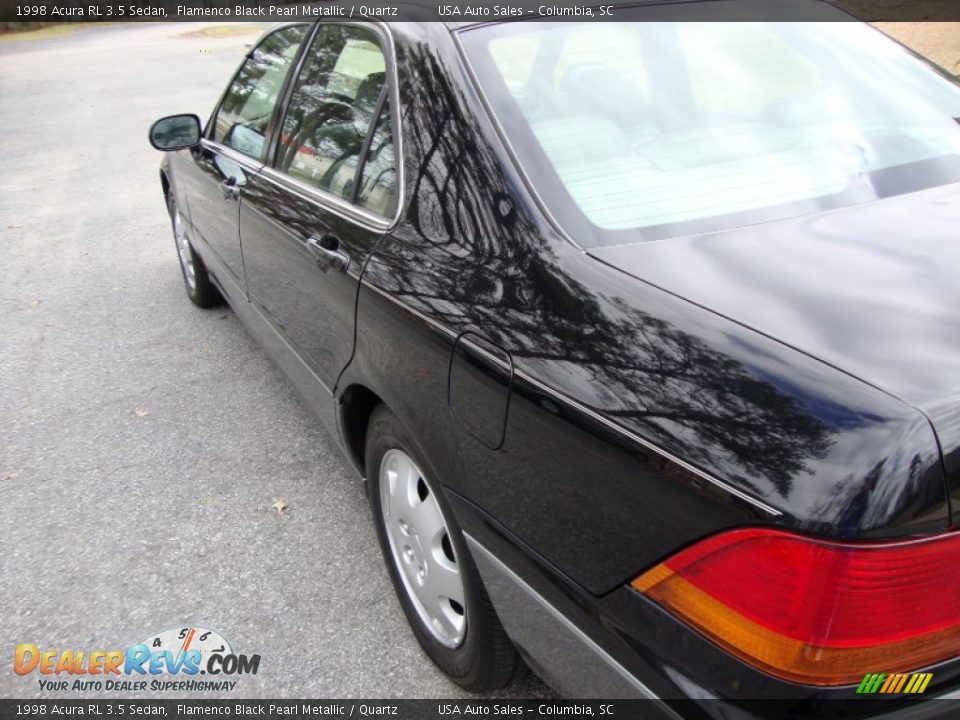 1998 Acura RL 3.5 Sedan Flamenco Black Pearl Metallic / Quartz Photo #5