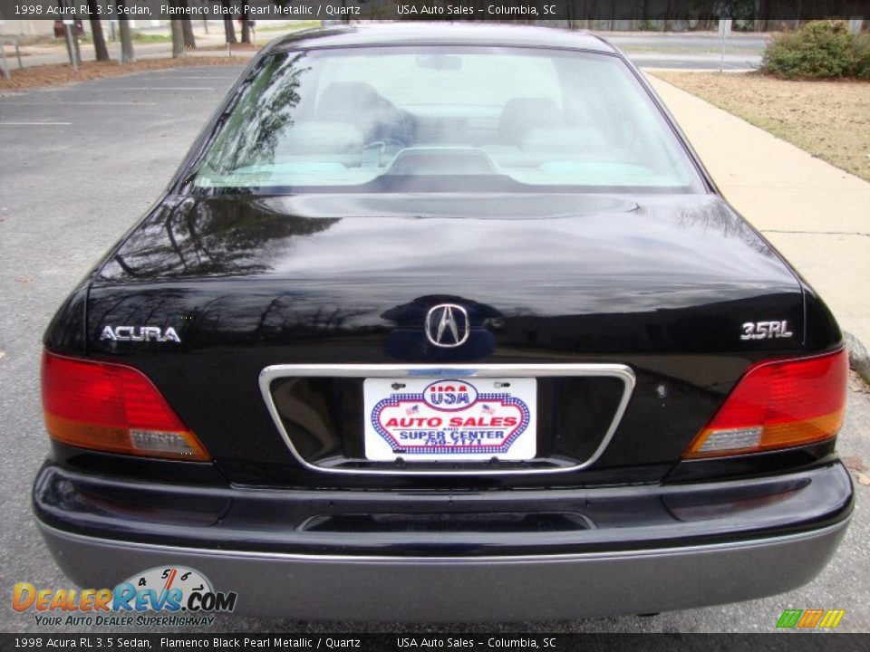 1998 Acura RL 3.5 Sedan Flamenco Black Pearl Metallic / Quartz Photo #6
