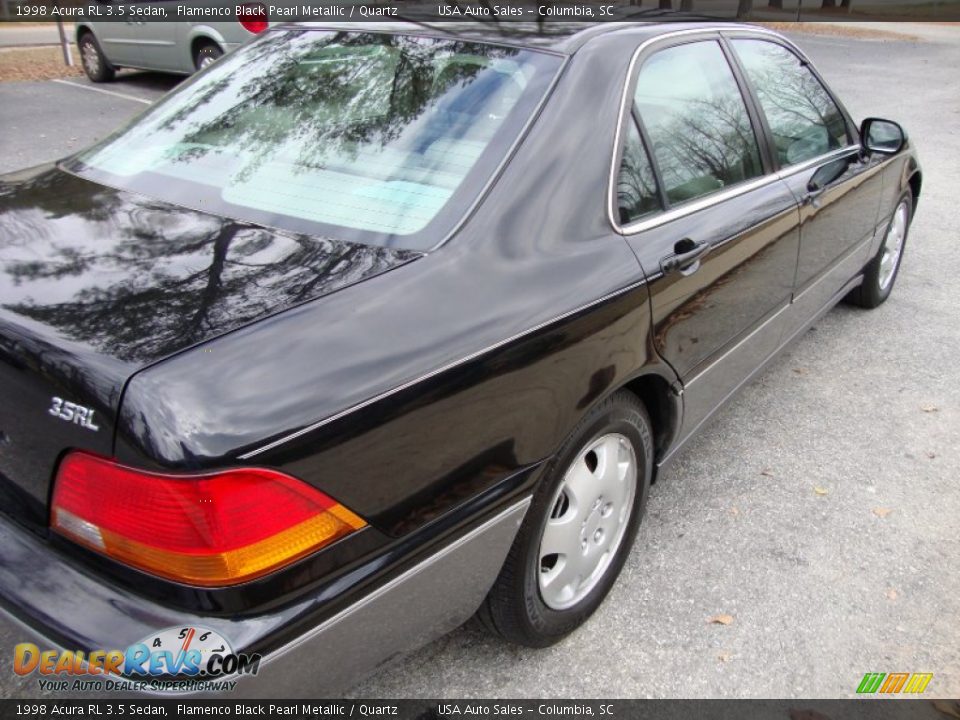 1998 Acura RL 3.5 Sedan Flamenco Black Pearl Metallic / Quartz Photo #7