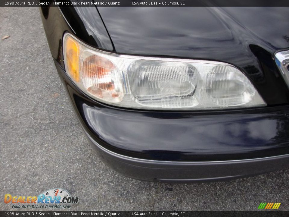 1998 Acura RL 3.5 Sedan Flamenco Black Pearl Metallic / Quartz Photo #9