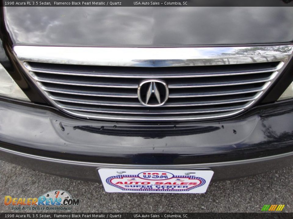 1998 Acura RL 3.5 Sedan Flamenco Black Pearl Metallic / Quartz Photo #10