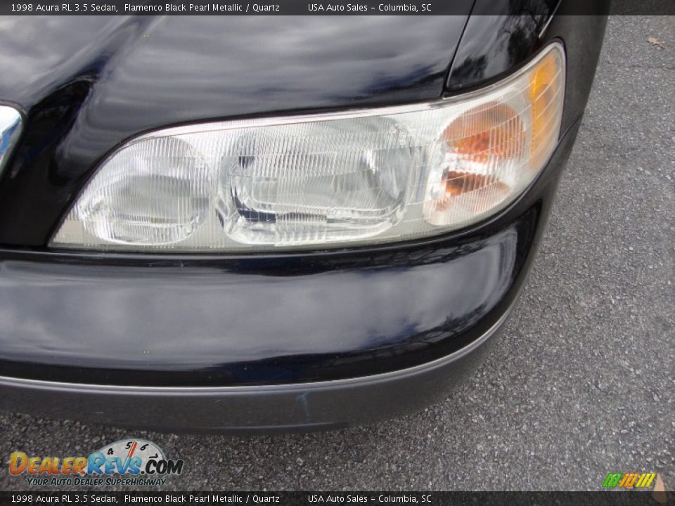 1998 Acura RL 3.5 Sedan Flamenco Black Pearl Metallic / Quartz Photo #11