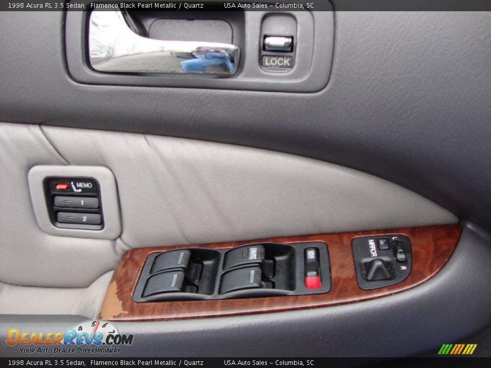 1998 Acura RL 3.5 Sedan Flamenco Black Pearl Metallic / Quartz Photo #12