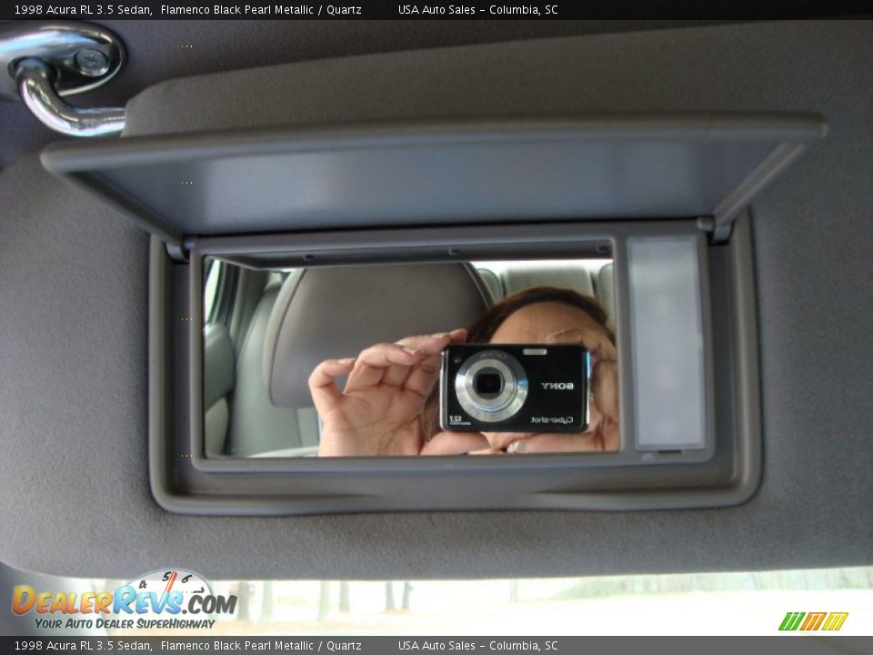 1998 Acura RL 3.5 Sedan Flamenco Black Pearl Metallic / Quartz Photo #18