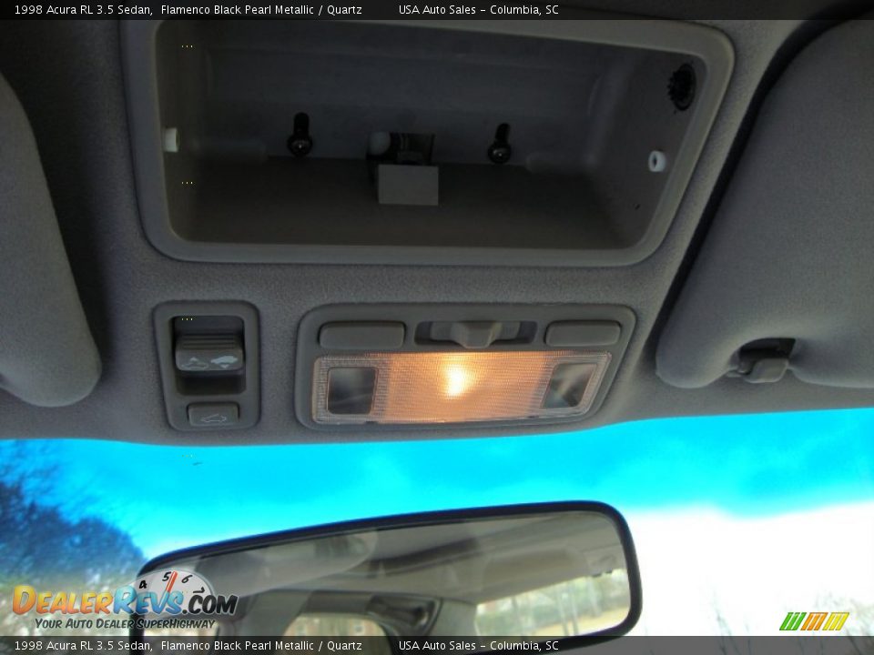 1998 Acura RL 3.5 Sedan Flamenco Black Pearl Metallic / Quartz Photo #19