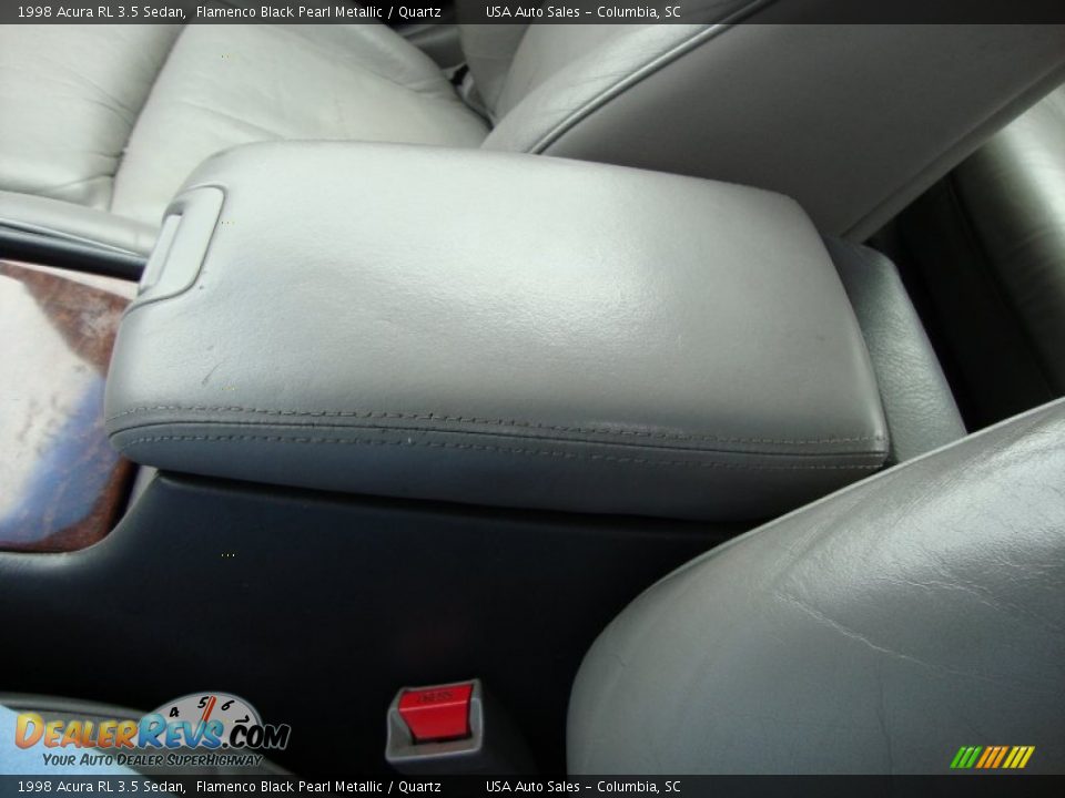 1998 Acura RL 3.5 Sedan Flamenco Black Pearl Metallic / Quartz Photo #21