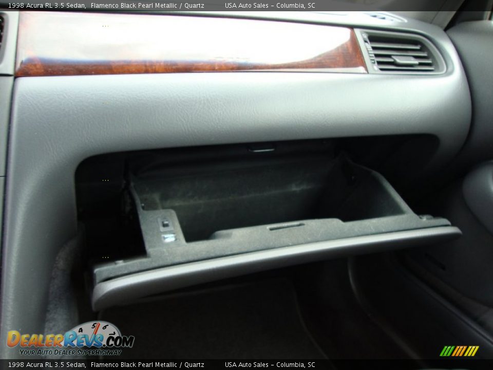 1998 Acura RL 3.5 Sedan Flamenco Black Pearl Metallic / Quartz Photo #23