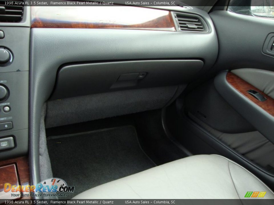 1998 Acura RL 3.5 Sedan Flamenco Black Pearl Metallic / Quartz Photo #24