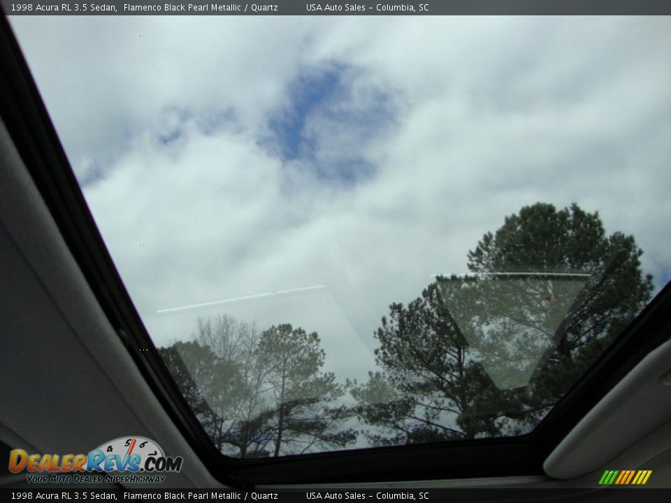 1998 Acura RL 3.5 Sedan Flamenco Black Pearl Metallic / Quartz Photo #27