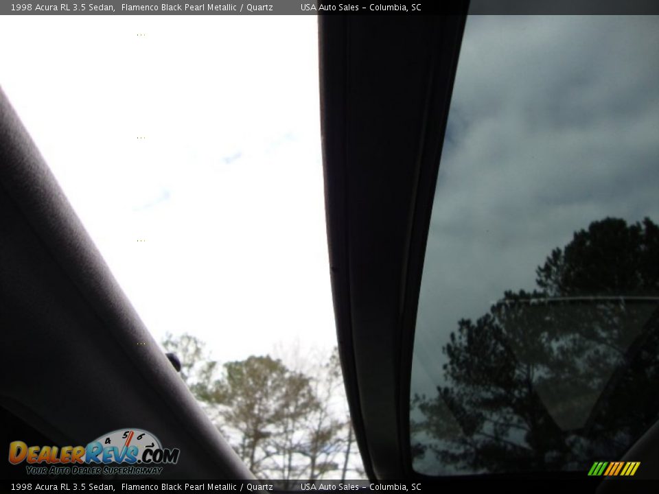 1998 Acura RL 3.5 Sedan Flamenco Black Pearl Metallic / Quartz Photo #28