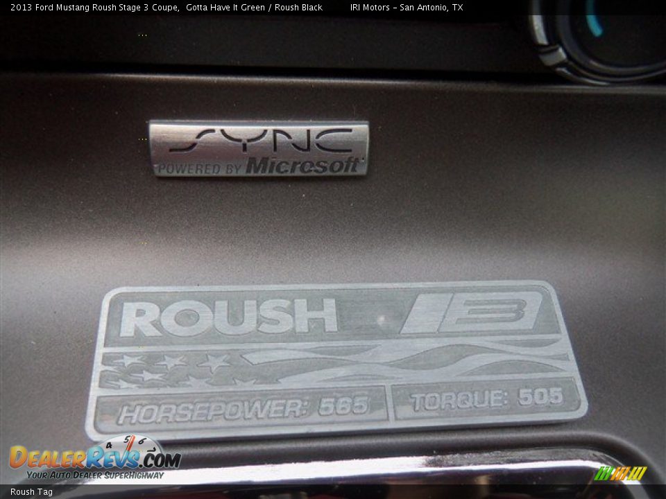 Roush Tag - 2013 Ford Mustang