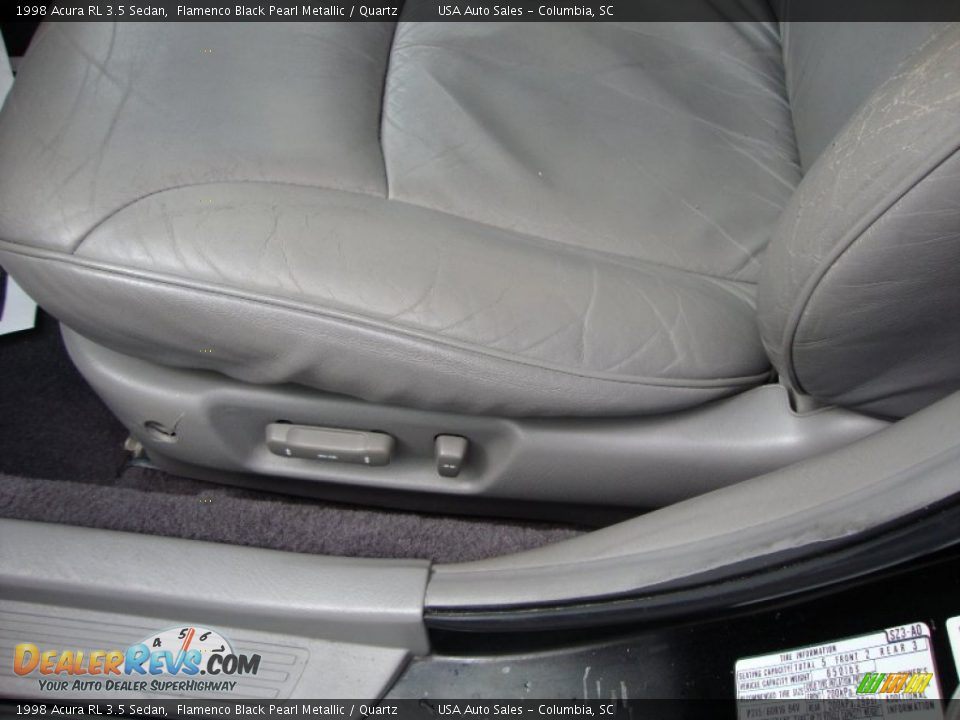 1998 Acura RL 3.5 Sedan Flamenco Black Pearl Metallic / Quartz Photo #30
