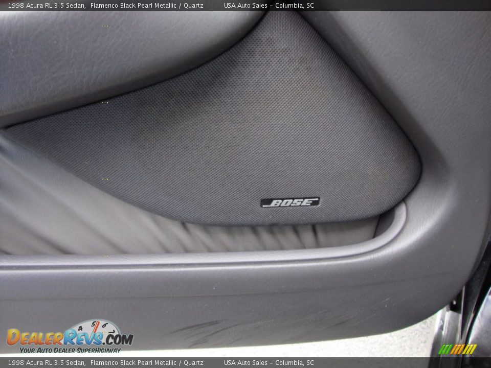 1998 Acura RL 3.5 Sedan Flamenco Black Pearl Metallic / Quartz Photo #33