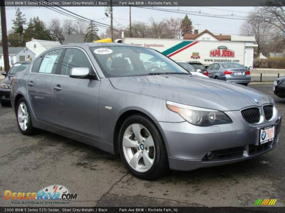 2006 BMW 5 Series 525i Sedan Silver Grey Metallic / Black Photo #2