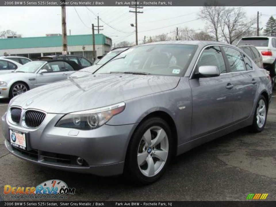 2006 BMW 5 Series 525i Sedan Silver Grey Metallic / Black Photo #4
