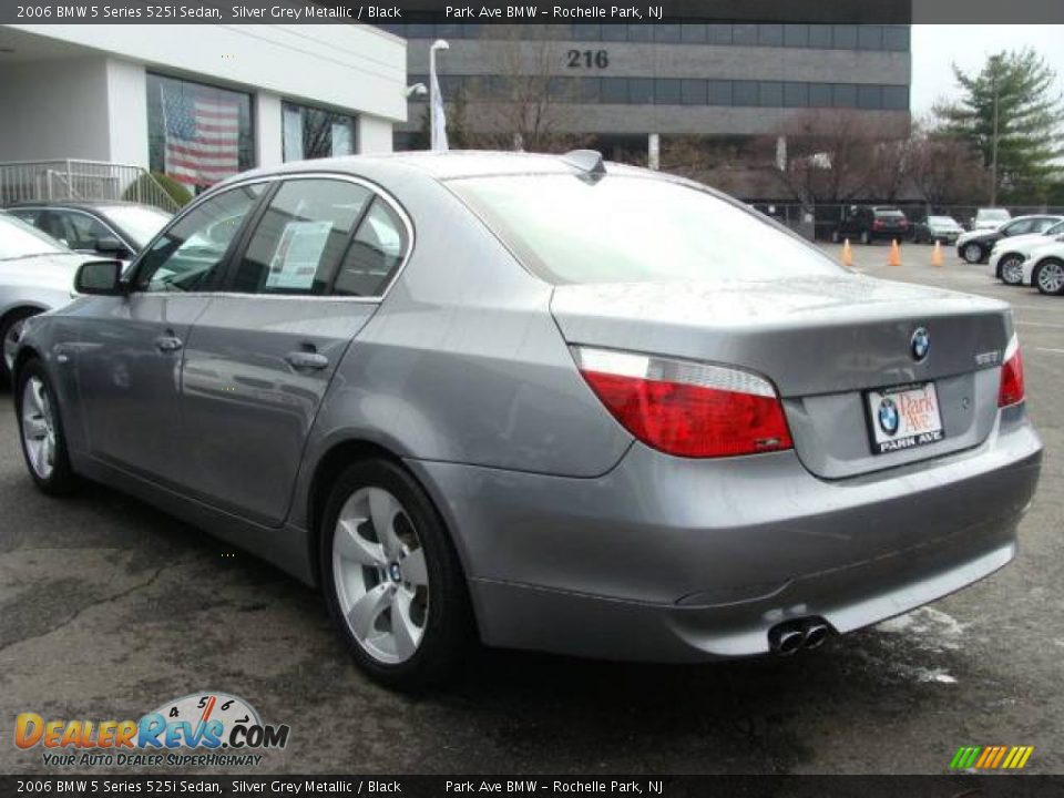 2006 BMW 5 Series 525i Sedan Silver Grey Metallic / Black Photo #6