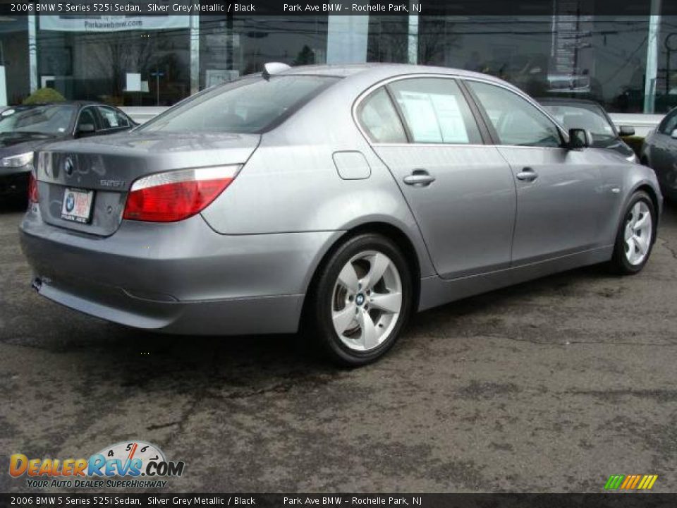 2006 BMW 5 Series 525i Sedan Silver Grey Metallic / Black Photo #8