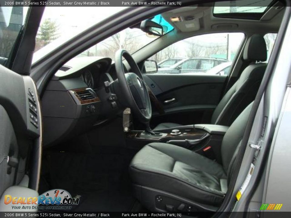 2006 BMW 5 Series 525i Sedan Silver Grey Metallic / Black Photo #10