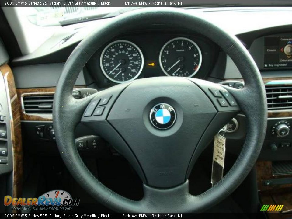 2006 BMW 5 Series 525i Sedan Silver Grey Metallic / Black Photo #13
