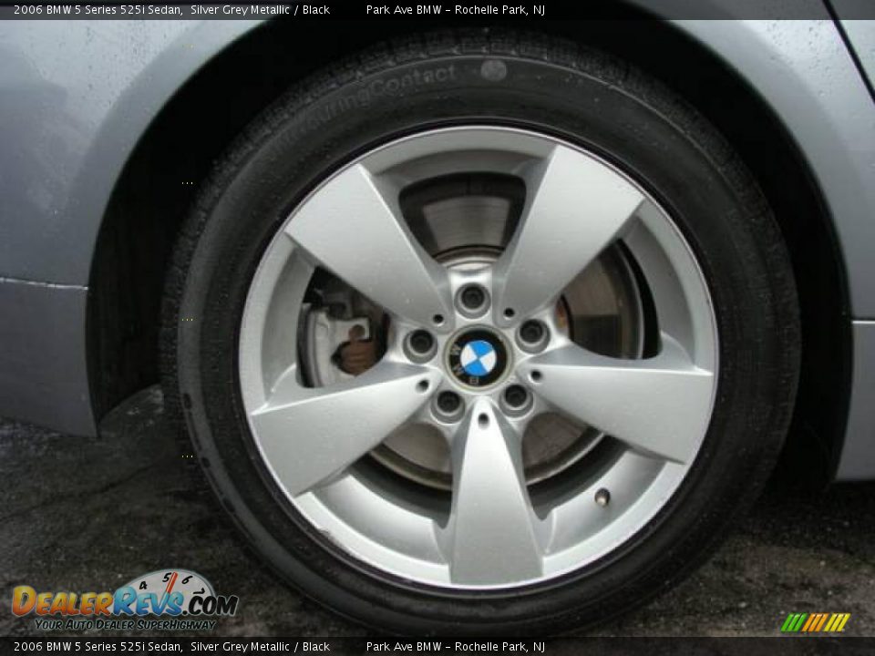 2006 BMW 5 Series 525i Sedan Silver Grey Metallic / Black Photo #23