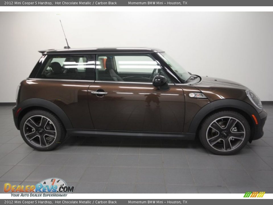 2012 Mini Cooper S Hardtop Hot Chocolate Metallic / Carbon Black Photo #2